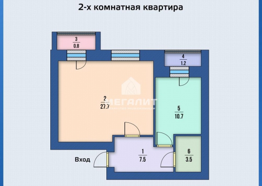 Продаю отличную 2-х комнатную квартиру, расположенную на 2-ом этаже 3-х этажного дома по адресу:  с.