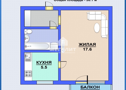 Предлагаем приобрести замечательную, однокомнатную квартиру в Московском  районе, по ул. Гудованцева, д. 29, по привлекательной цене.