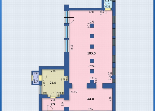 Адрес: ул. Восстания, дом 92, Общая площадь: 174,8 м<sup>2</sup>, Район: Московский
