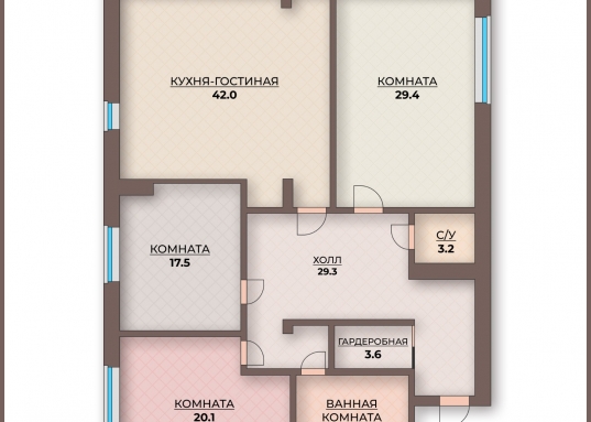 В 120 метрах от школы №18, в шаговой доступности от ведущих ВУЗов Казани и иных учреждений делового и культурного центра столицы РТ.<br /><br />Круглосуточная охрана, подземный паркинг, лифт до парковки, уютный внутренний двор, где размещены: игровая площадка для детей, площадка для отдыха взрослых, пруд с живыми рыбами и вишневый сад.<br /><br />Площадь квартиры: 155,2 кв.м.<br /><br />Организована удобная планировка:<ul><li>просторная кухня/гостиная: 42 кв.м.</li><li>спальная владельцев: 29,4 кв.м.</li><li>две комнаты: 20,1 и 17,5 кв.м.</li><li>два с/у: 10,2 и 3,2 кв.м.</li><li>гардеробная 3,6 кв.м.</li><li>холл 29,3 кв.м.</li></ul><br />​​​​​​​Стоимость продажи: 380 тр/кв.м.<br />Имеется 1 машиноместо в подземном паркинге.