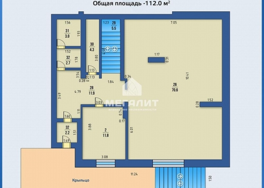 Адрес: ул. Ямашева пр-кт, дом 103, Общая площадь: 209 м<sup>2</sup>, Район: Ново-Савиновский