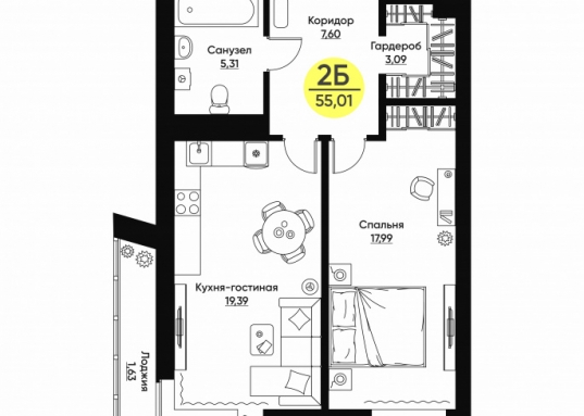 Просторная <strong>гардеробная комната</strong> при входе.