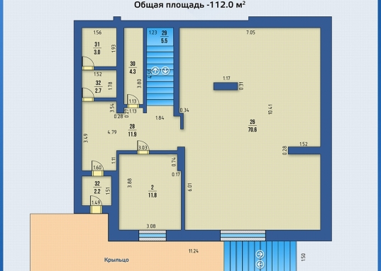 Адрес: ул. Ямашева пр-кт, дом 103, Общая площадь: 209 м<sup>2</sup>, Район: Ново-Савиновский