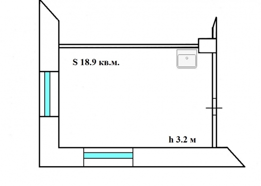 Квартира 18,9 кв.м.