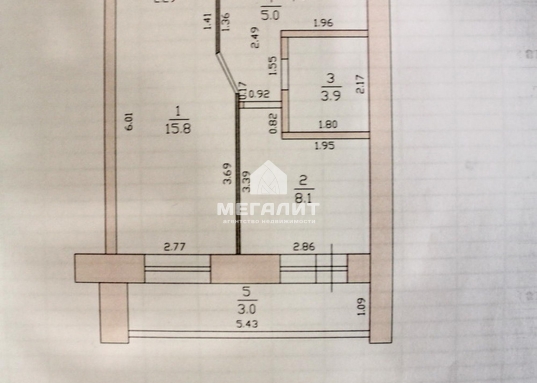 Адрес: ул. Спартаковская, дом 165, Количество комнат: 1, Общая площадь: 36 м<sup>2</sup>, Жилая площадь: 18 м<sup>2</sup>, Площадь кухни: 10 м<sup>2</sup>, Этаж: 3/10, Тип дома: Кирпичный, Район: Приволжский